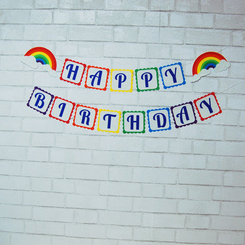 Rainbow Birthday Banner