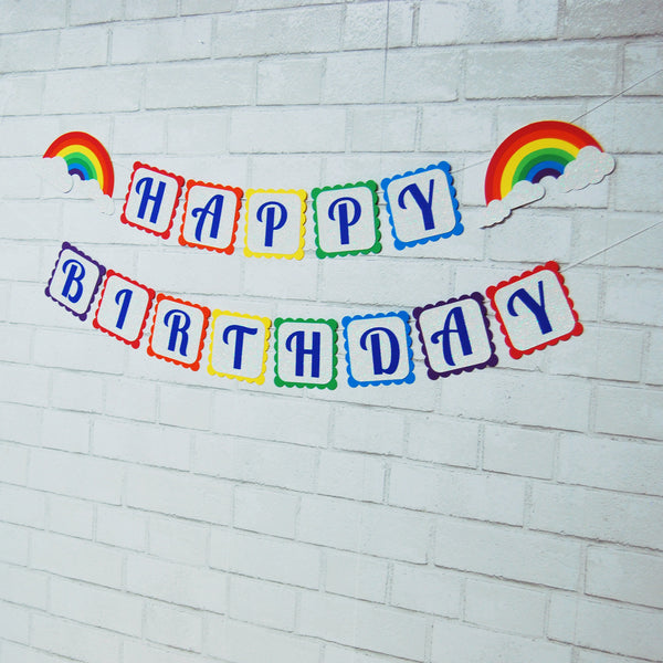 Rainbow Birthday Banner