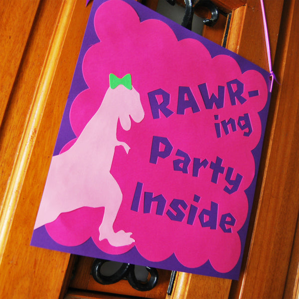 Dinosaur Birthday Sign