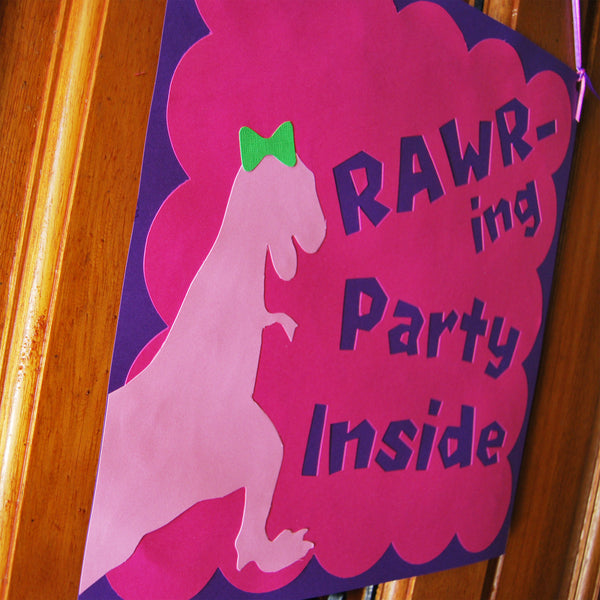 Dinosaur Birthday Sign