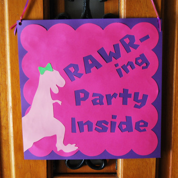Dinosaur Birthday Sign