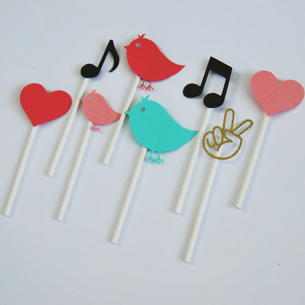 Three Little Birds Reggae Cupcake Toppers