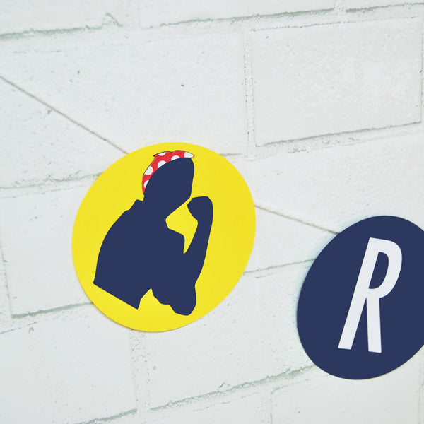 Rosie the Riveter Birthday Banner