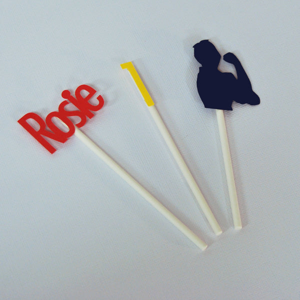 Rosie the Riveter Cupcake Toppers