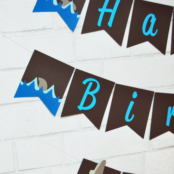 Shark Birthday Banner