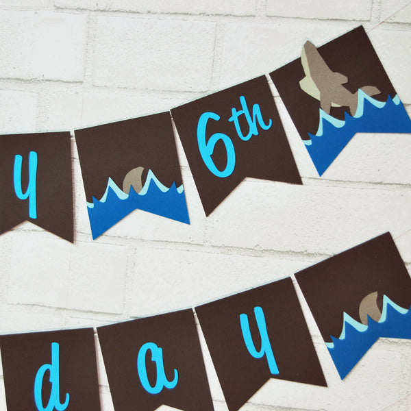 Shark Birthday Banner