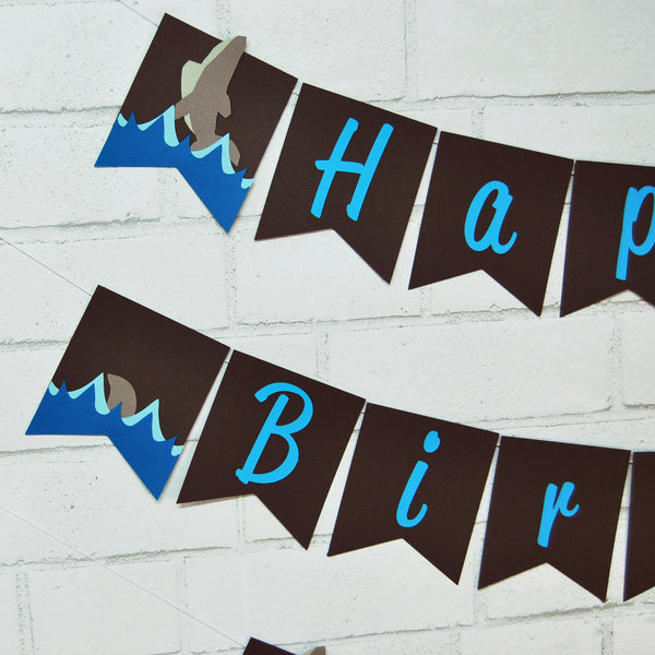 Shark Birthday Banner