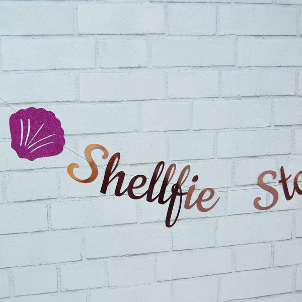 "Shellfie Station" Photo Booth Backdrop