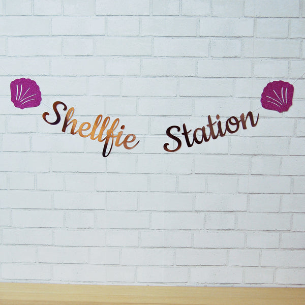 "Shellfie Station" Photo Booth Backdrop