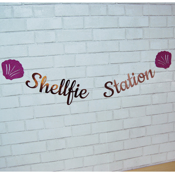"Shellfie Station" Photo Booth Backdrop