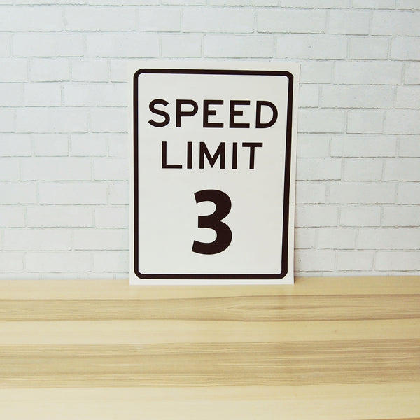 Speed Limit Birthday Party Sign
