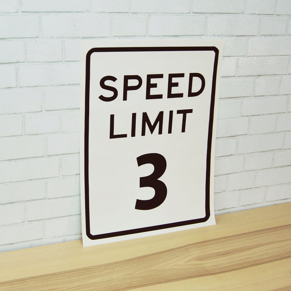 Speed Limit Birthday Party Sign