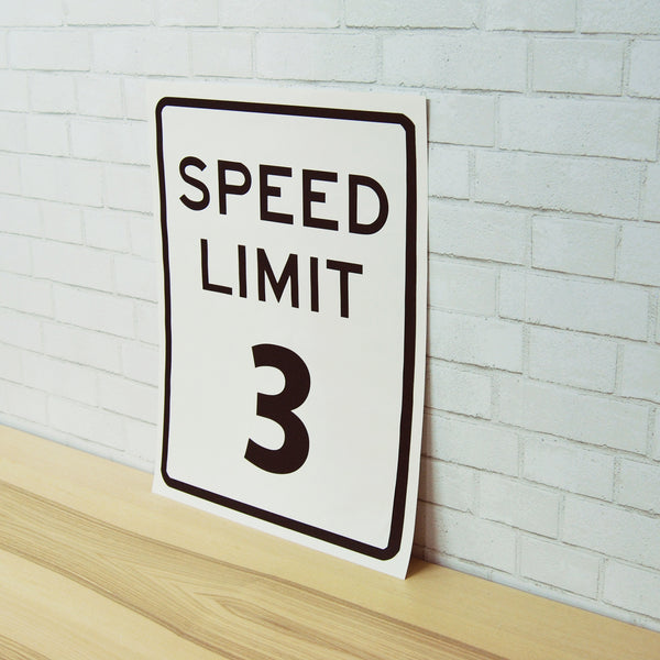 Speed Limit Birthday Party Sign