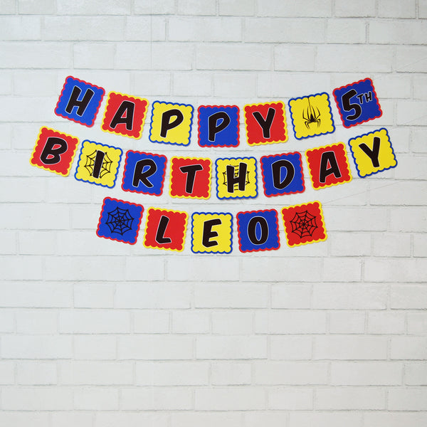 Spider Hero Birthday Banner