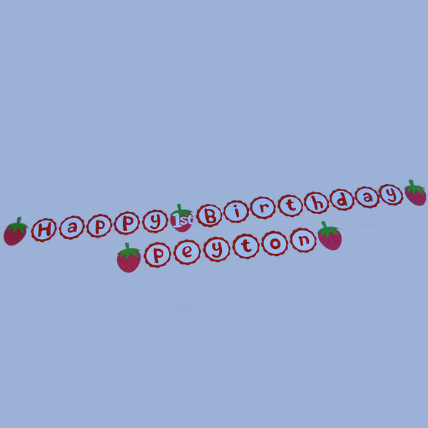 Strawberry Birthday Banner