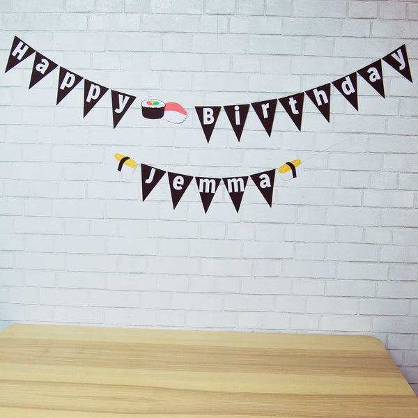 Sushi Birthday Banner