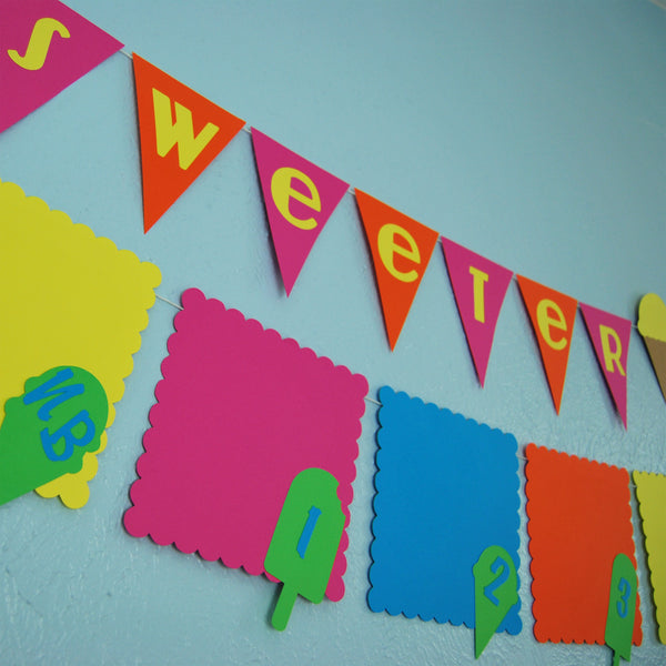 "Sweeter by the Month" Ice Cream Photo Banner