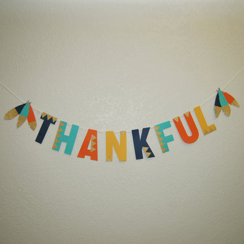 "Thankful" Banner on Pinterest