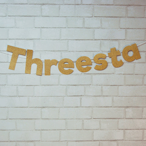 "Threesta" Fiesta Third Birthday Banner