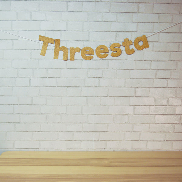 "Threesta" Fiesta Third Birthday Banner