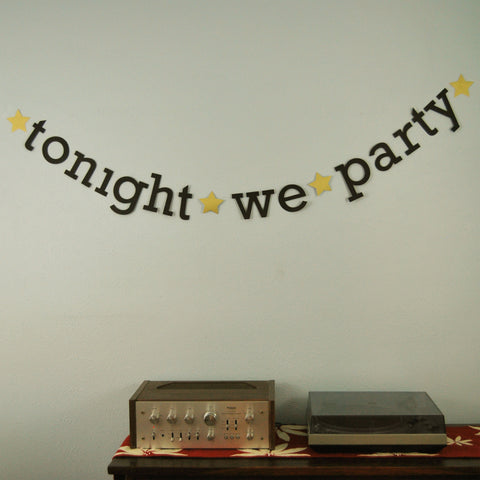 New Year's Eve "Tonight We Party" Banner
