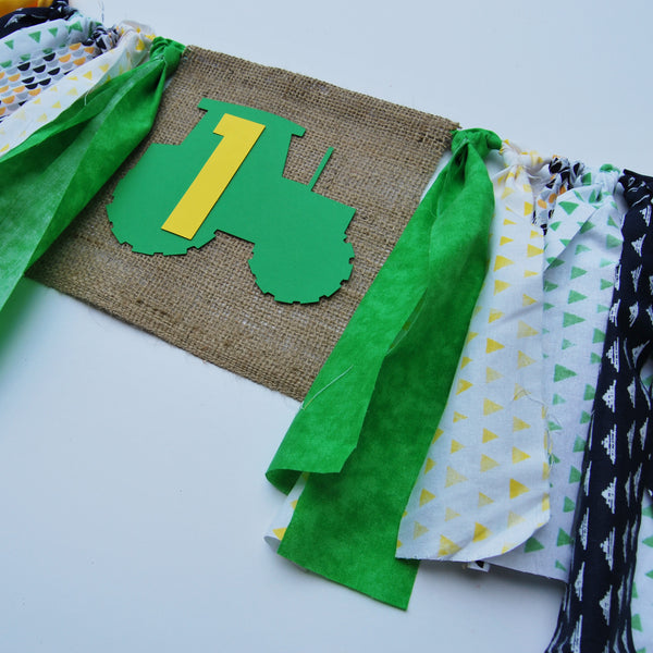 Tractor Highchair Banner