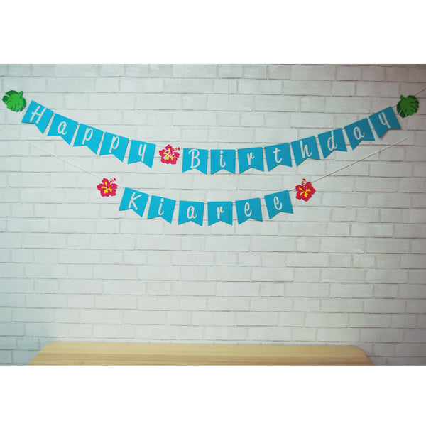 Tropical Birthday Banner