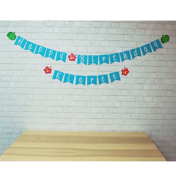 Tropical Birthday Banner