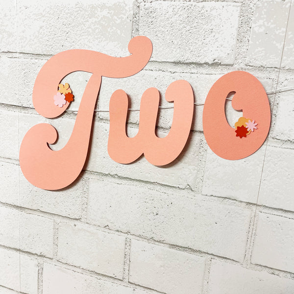 Two Groovy Birthday Banner