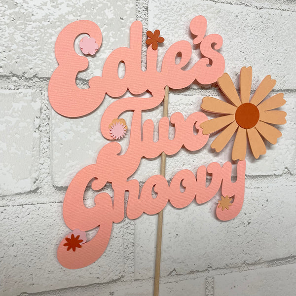 Two Groovy Cake Topper