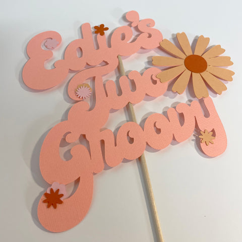 Two Groovy Cake Topper