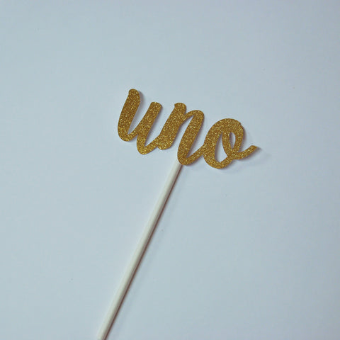 "Uno" Cupcake Toppers