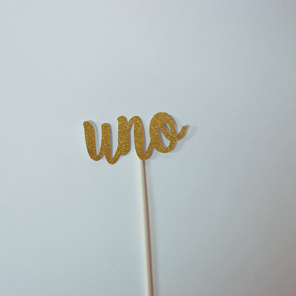 "Uno" Cupcake Toppers