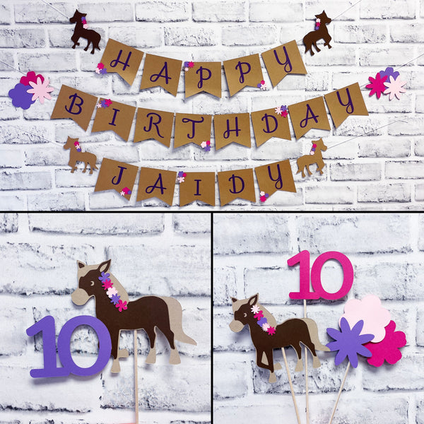 Horse Birthday Centerpiece
