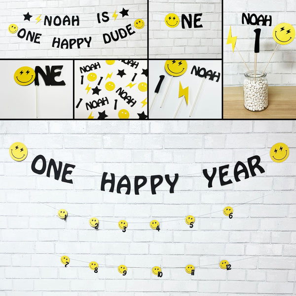 One Happy Dude Birthday Banner