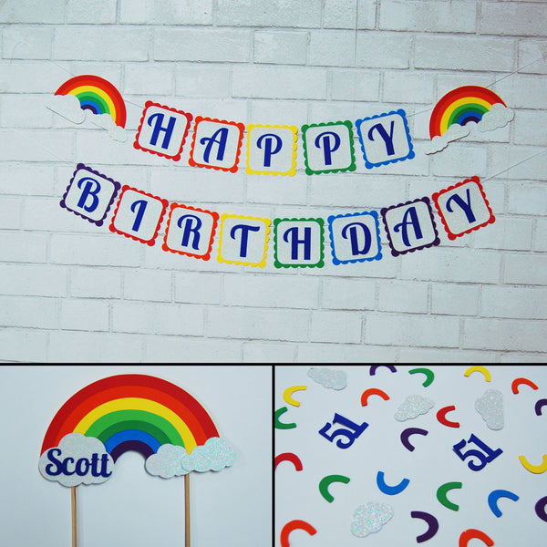 Rainbow Birthday Banner