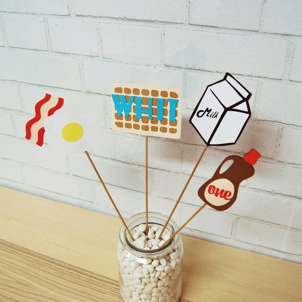 Waffle Party Centerpiece