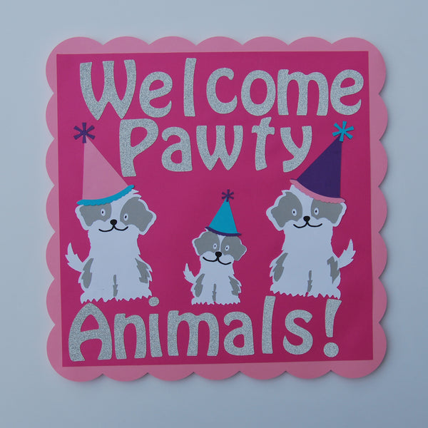 "Pawty Animals" Birthday Sign
