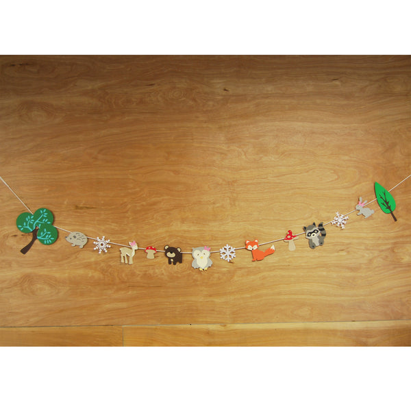 Winter Woodland Animal Garland