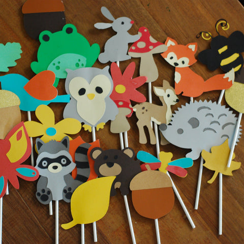 Woodland Creature Cupcake Toppers