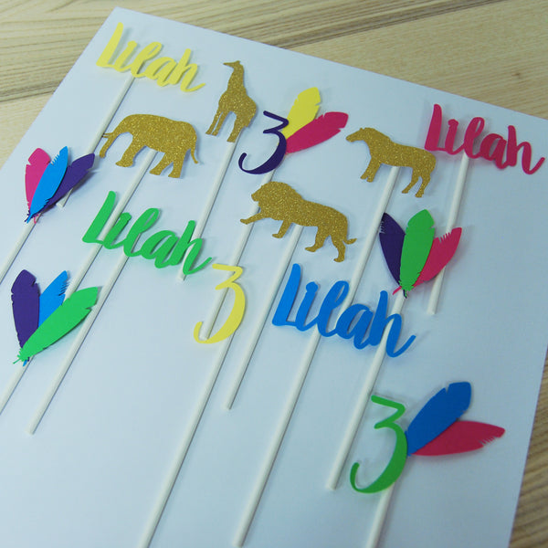 Young, Wild, and Three Cupcake Toppers