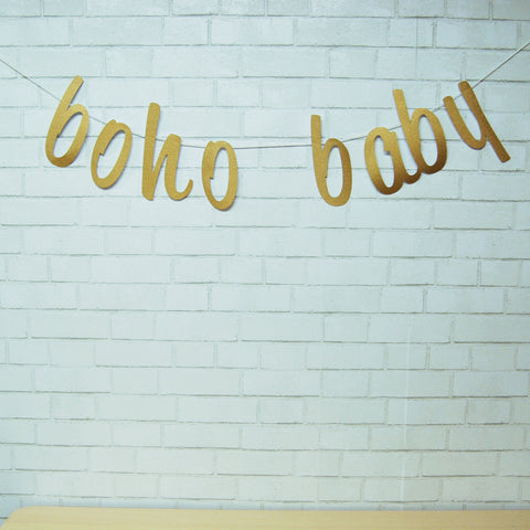 "Boho Baby" Baby Shower Banner