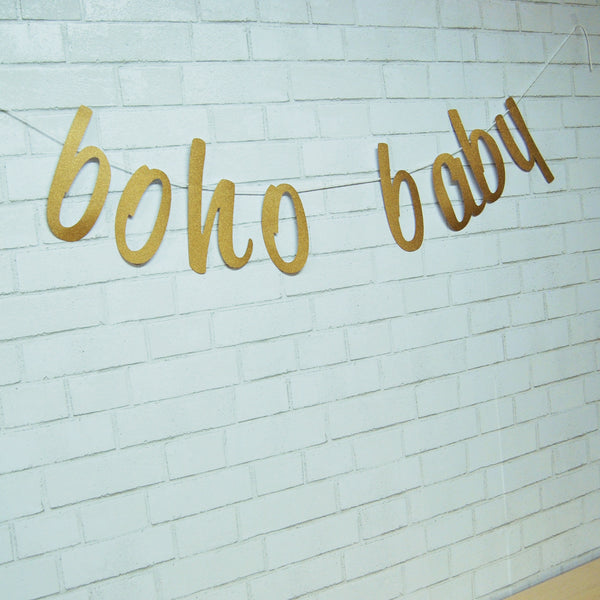 "Boho Baby" Baby Shower Banner