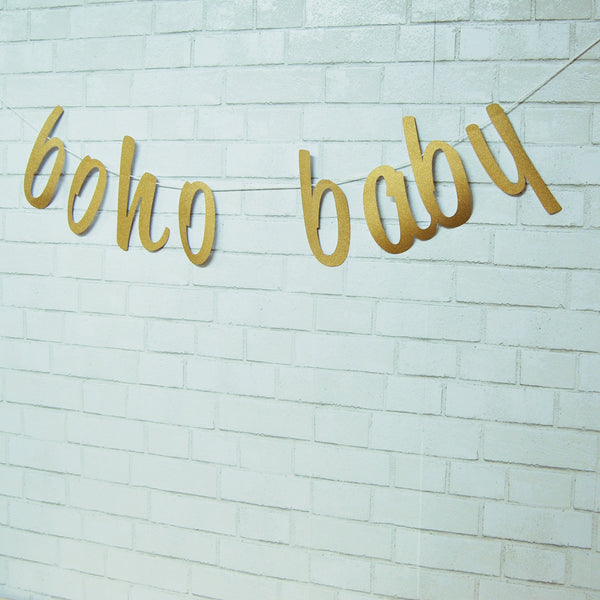 "Boho Baby" Baby Shower Banner