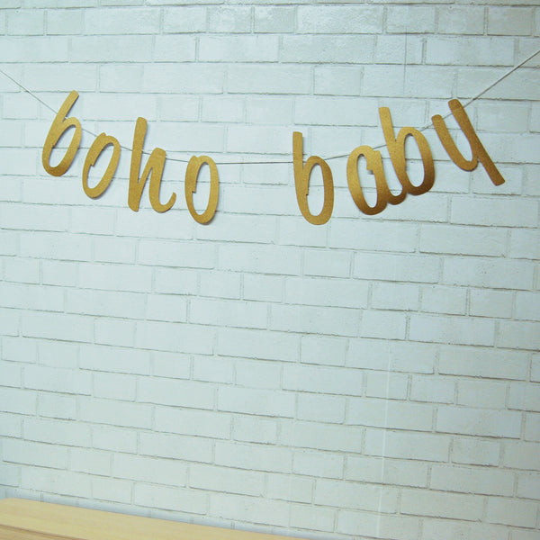 "Boho Baby" Baby Shower Banner